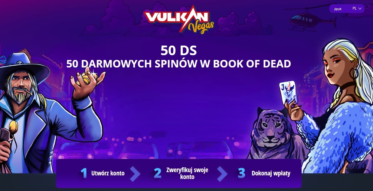 50 darmowych spinów w Book of Dead